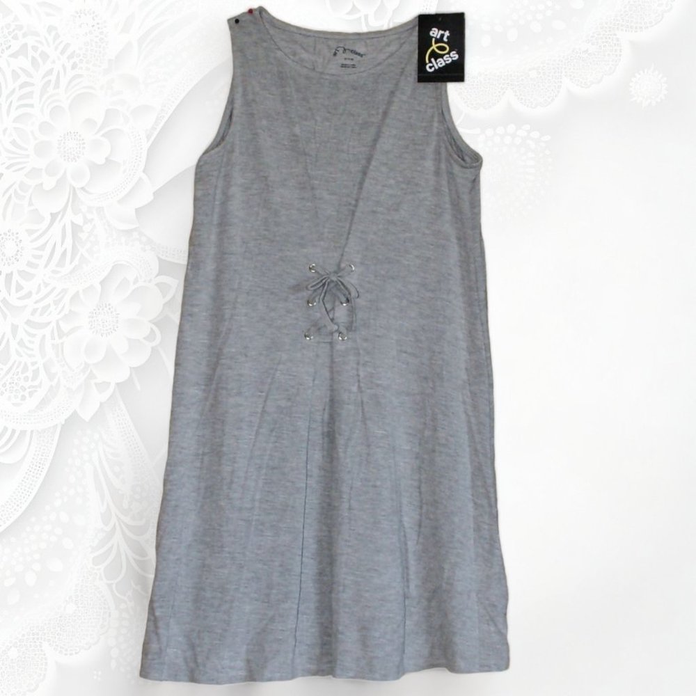 Girl's Knit Summer Dress Sleeveless Gray